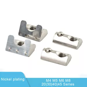 T-Mutter M4 M5 M6 M8 Rolle in Kugelfeder Schieber Aluminium Extrusion Schrapnellmutter - Bild 1 von 6