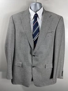 Hart Schaffner Marx Ing Loro Piana Blazer Mens 42 L Houndstooth Spun Cashmere - Picture 1 of 18