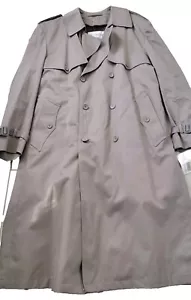 Towne from London Fog Trenchcoat Jacke beige/braun Gr. 44R - Vintage, NEU - Bild 1 von 12