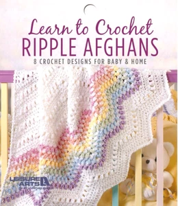 Libro patrón ganchillo APRENDE AFGANOS ONDULACIÓN ~ 8 diseños para bebé y hogar - Imagen 1 de 9