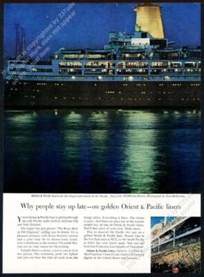 1959 SS Orsova ship photo P&O Orient & Pacific Lines travel vintage print ad - Image 1 of 4
