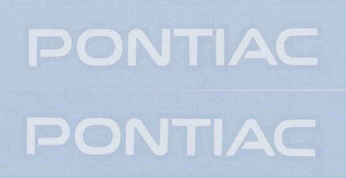 2x Calcomanías blancas PONTIAC 6" calcomanías pegatinas coches ventanas carreras coche exhibición calcomanía Foto 1 de 1