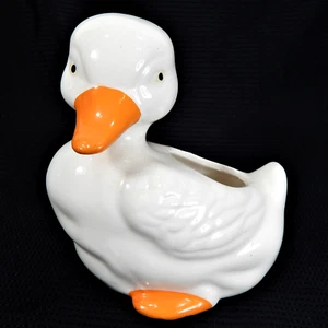 Plantador de pájaros jardinero de patos pequeña figura figura maceta suculenta - Imagen 1 de 9