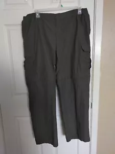 Columbia Convertible Pants to Shorts Mens XL Gray Cargo Pocket Zip Off Nylon - Picture 1 of 7