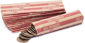 *30* US Penny Wrappers FREE SHIPPING Tubes Pop Up Sleeves - Picture 1 of 2