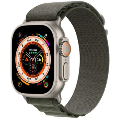 Apple Watch Ultra Titanium Case 49mm with Green Alpine Loop GPS + Cellular - Image 1 of 3