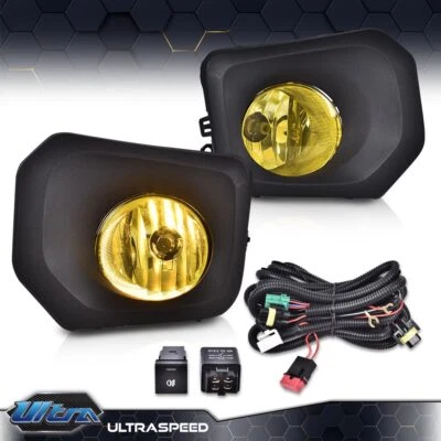 适合 2016 - 2021 年丰田塔科马黄色防撞雾灯驾驶雾灯 — 第 1/4 张图片