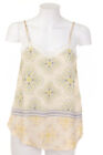 ZARA Blouse Top Print Lace S yellow shades off-white