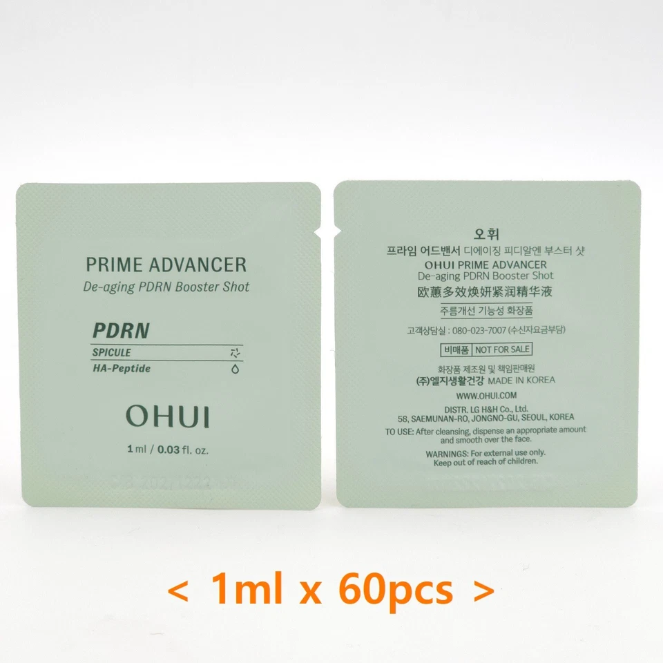 O HUI Prime Advancer De-aging PDRN Booster Shot 1ml x 60pcs Elasticity K-Beauty - Image 1 of 4