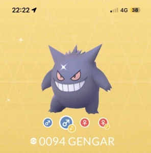 Pokemon Go Shiny Gengar Registriert/Unregistriert/30Day/Lucky/Home OT/Trades - Bild 1 von 2