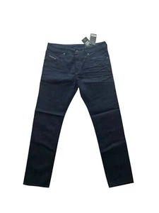 Jeans cónicos Diesel Buster para hombre RB060 azul oscuro $195 talla 30/32 - Imagen 1 de 7
