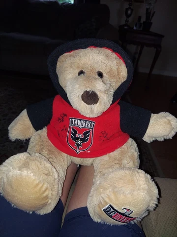 D.C. United MLS Soccer Club Plush Bear With Signatures Cover