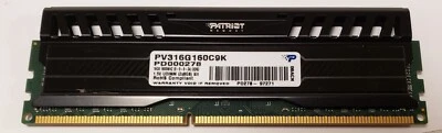PATRIOT MEMORY 8GB PV316G160C9K EXTREME PERFORMANCE VIPER 3 SERIES T12-B11 - Image 1 of 3