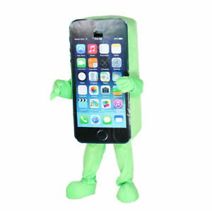 Mobile Advertising Costume Cell Phone Mascot Cosplay Dress ADS Fancy Suit Adult