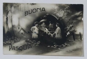 35358 Cartolina - Bambini - Augurale - Buona Pasqua - VG 1931 - Picture 1 of 2