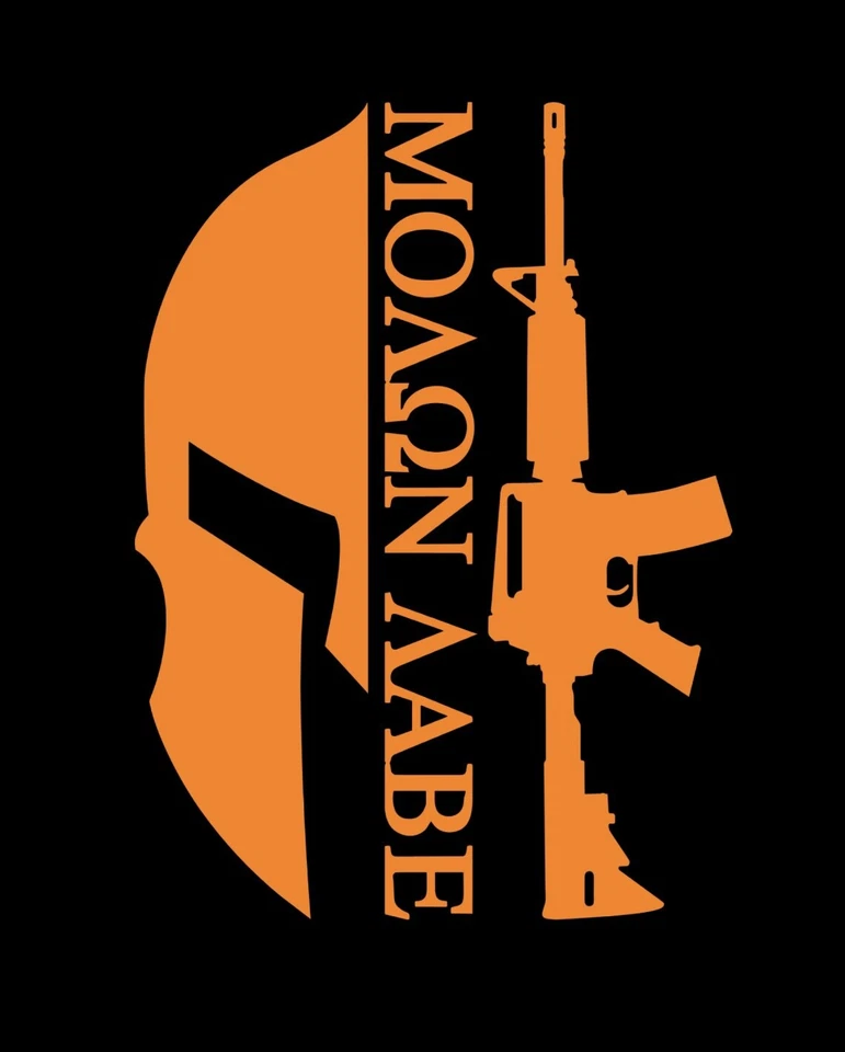 Molon Labe come and take it tactical spartan helmet die cut decal sticker usa  - Image 1 of 4