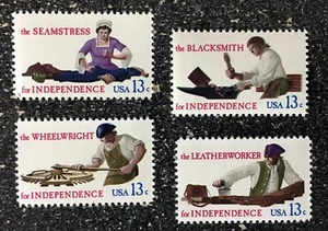 1977USA #1717-1720 13c Skilled Hands For Independence - Set of 4 Singles mint - Picture 1 of 1