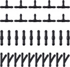 Windshield Wipers Hose Connector, 30Pcs 2-Way + 3-Way I/T/Y 3 Type Water Wash...