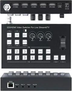 Interruptor mezclador de video SIGRAPID SDI/HDMI 4 entradas 2 salidas transmisión en vivo - Nuevo en caja - Imagen 1 de 9