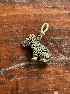 Jay Strongwater Leopardo Dije Clip Sobre Piedras Rojas - Imagen 1 de 6