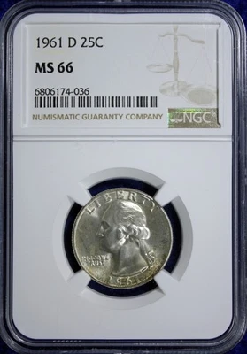 1961-D Washington Quarter Dollar NGC 66  (2532272) - Image 1 of 4