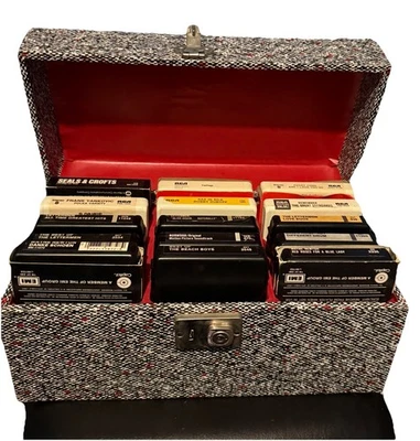 Caja de almacenamiento de 15 cartuchos vintage de 8 pistas RARA Foto 1 de 4