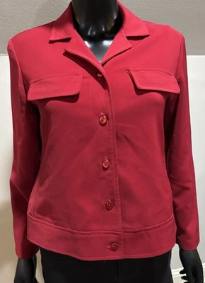 Chaqueta Alanni by Donny Brook para mujer talla L grande roja abotonada vintage Foto 1 de 4