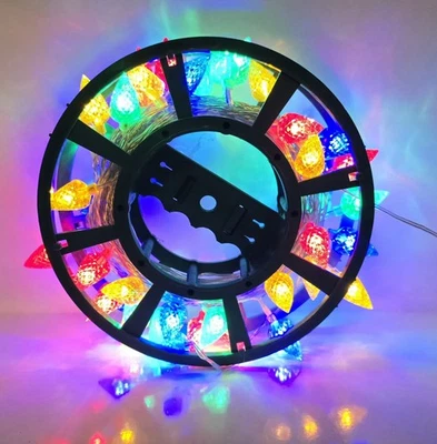 Set Of 40 Large Shaded LED Outdoor Christmas Lights Multicoloured - Image 1 of 4