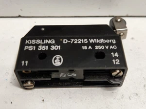 GUARANTEED! KISSLING 15A 250V TOP PLUNGER ROLLER LIMIT SWITCH D72215 PS1-351-301 - Picture 1 of 1