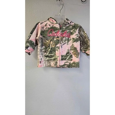 Cabela's Baby Girl Pink Camo Zip-Up Hoodie - image 1 of 4