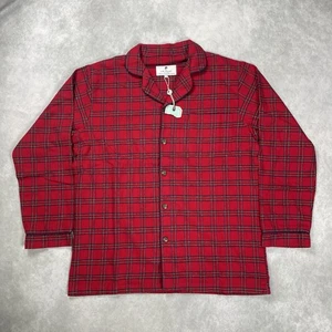 Camisa abuelo de franela Lee Valley Ireland para hombre pequeña roja a cuadros - Imagen 1 de 7