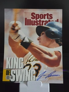 Jose Canseco Oakland A's signiertes King of Swing 8x10 Foto Beckett Zeuge Zertifikat - Bild 1 von 3