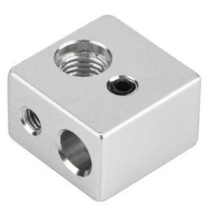 20x20x13mm Aluminum MK10 Extruder Hotend Heater Block M7 Thread Heatbreak Fo NEW - Afbeelding 1 van 7