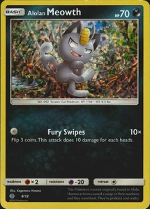 Pokémon Karte Alolan Meowth 8/12 Holo Promo McDonalds Promos 2017 LP - Bild 1 von 2