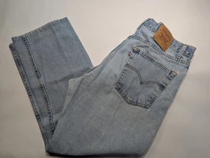 VTG 1999 Levi's Jeans Mens 40x30 Blue Denim 505 Regular Fit Straight Leg - Picture 1 of 12