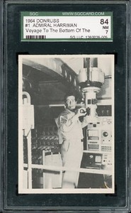 1964 Donruss Voyage To The Bottom of The Sea #1 Admiral Harriman SGC 7