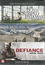 The war collection The Boy in striped pyjamas/The Way Back/Defiance (DVD)
