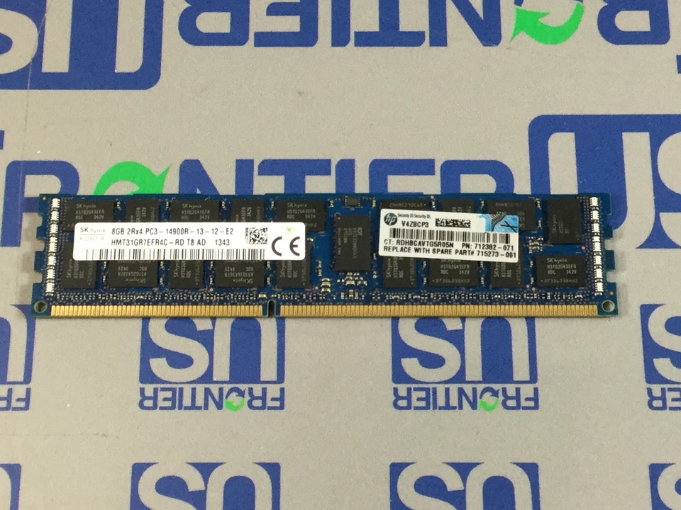HPE 712382-071 - 8GB 2RX4 PC3-14900R-13 DIMM - Image 1 of 1