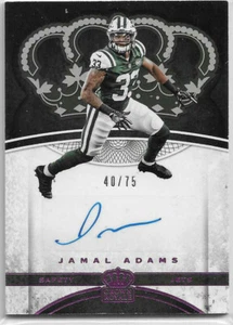 JAMAL ADAMS 2017 PANINI PREFERRED CROWN ROYALE PINK AUTO RC SP /75 JETS - Picture 1 of 1