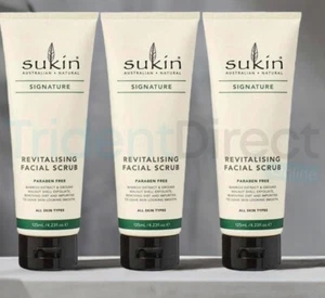 3x Sukin Signature Revitalising Facial Scrub 125mL All Skin Types Pareben Free - Bild 1 von 4