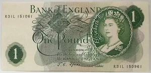 GREAT BRITAIN 1966 . 1 POUND .COLLECTOR'S MISPRINT MIS-MATCH SERIALS NOTE..RARE - Picture 1 of 2