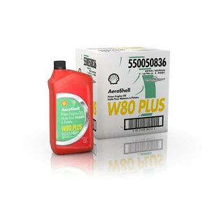 AeroShell W80 PLUS Oil - 2 Cases (12 Quarts) - Free Shipping! - 550050836 - Picture 1 of 2
