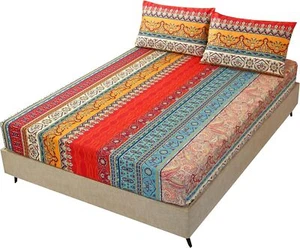SDIII 3PCS Boho Bed Sheet Set Twin, in a Bag Bohemian  - Picture 1 of 9