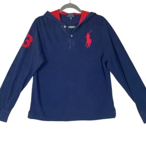 Polo Ralph Lauren rugby polo hoodie big pony kids XL preppy 90's y2k - Picture 1 of 11