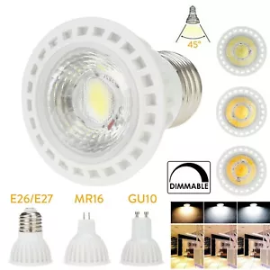 Dimmable 15W LED Bulbs Spotlights 110V 220V DC12V COB-R GU10 MR16 E27 E26 Lamp - Picture 1 of 16