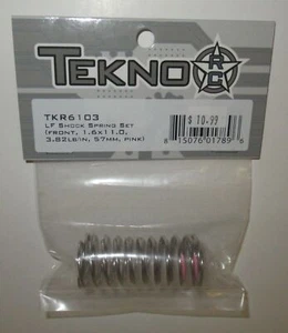 Tekno RC LF Shock Spring Set (Front, 1.6x11.0, 3.82 LB/IN, 57mm, Pink) #TKR6103 - Picture 1 of 1