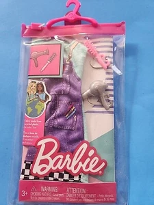 Barbie Fashions, Doll Clothing for Hair Stylist Career with Hair Dryer Accessory - Picture 1 of 1