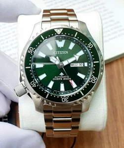 Citizen Promaster Automatic Sapphire Crystal Green Dial Diver's Watch NY0151-59X - Picture 1 of 8