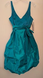 Maria Bianca Nero AQUA Blue Cocktail Ballon Skirt Dress LRG Neiman Marcus NWT - Picture 1 of 5
