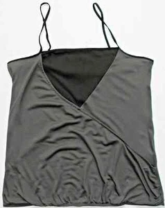 Banana Republic Dark Charcoal Mixed-Media Tank Größe L Neu mit Etikett - Bild 1 von 2